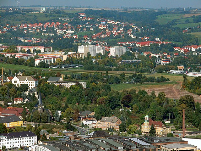Freital: Sicht vom Windberg, Kaminholz kaufen in Freital