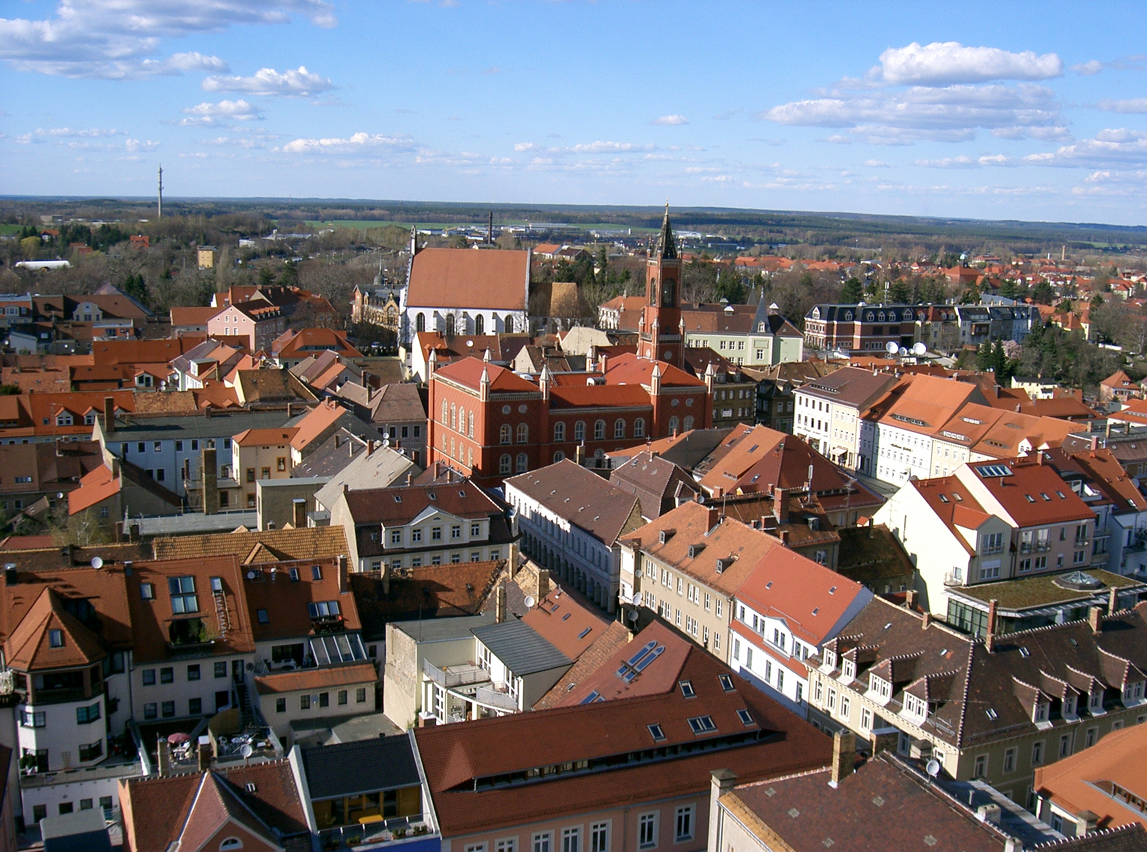 Panorama &uuml;ber die Stadt Kamenz, Kaminholz kaufen in Kamenz
